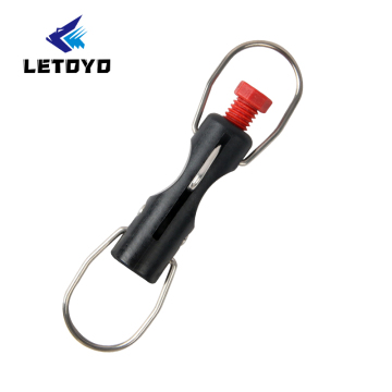 LETOYO 12cm Black Mini Fishing Release Clip - Portable High-Quality Fishing Accessory