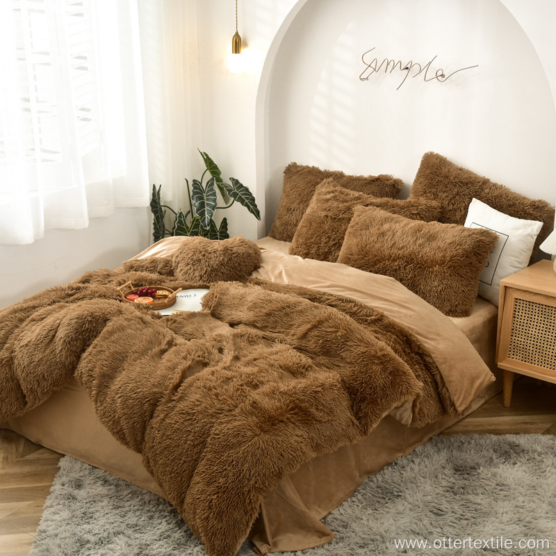 Wholesale King Size Winter Shaggy bedding bedding sets