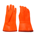 Pomarańczowe rękawice powlekane PCV Ciepła liniowa