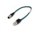 M12 Male straight to RJ45 Male cable 8pin