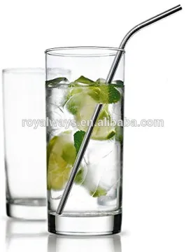 plastic highball tumbler/ juice glass with straw
