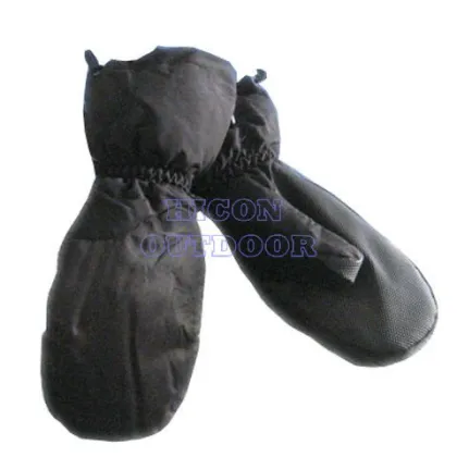 Windproof winter Men's black ski gloves