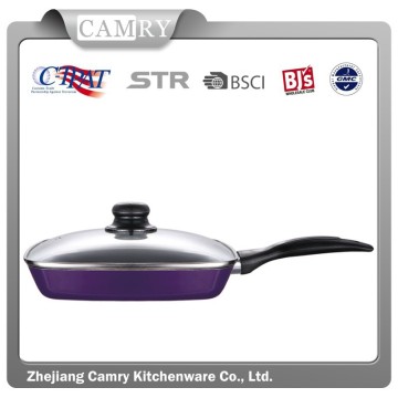 Aluminum Non-stick Square Fry Pan With Lid