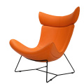 Nordic Mid Century Style Leather Relax Armchair Recliner Chair