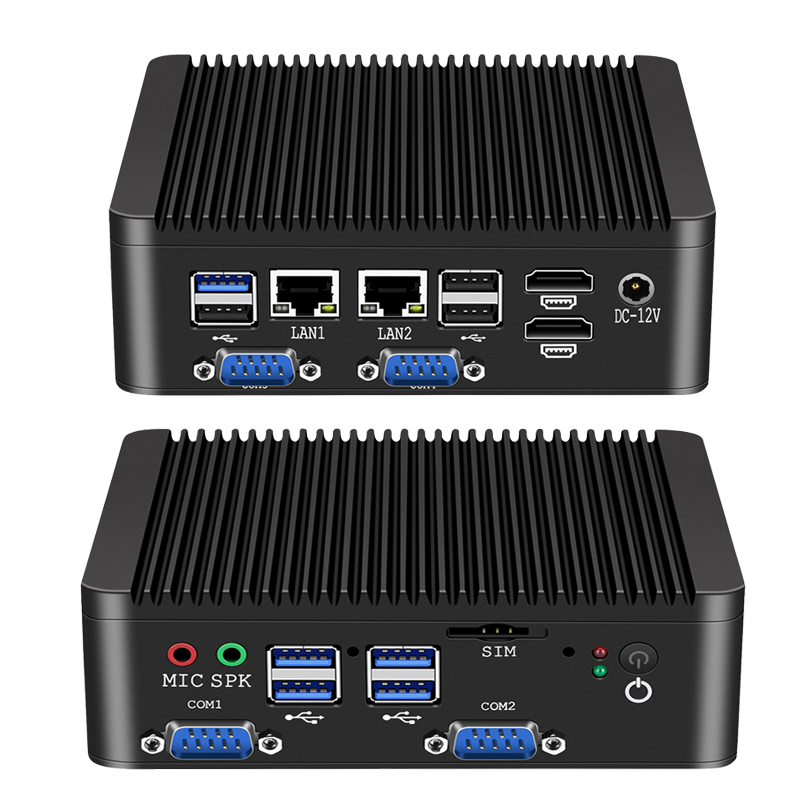 Double lan industriel mini PC J4125 DDR4