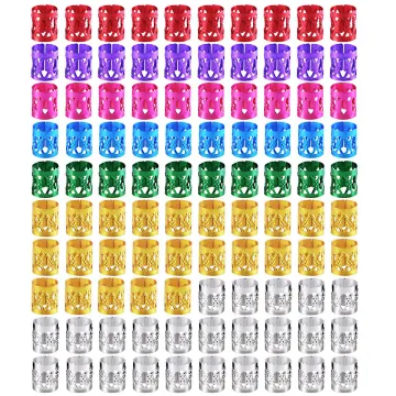 Dreadlock Beads Colorful Cool Adjustable Hair Braid Rings Hair Styling Accessories Tools Golden/Silver/Mix Silver braid cuff