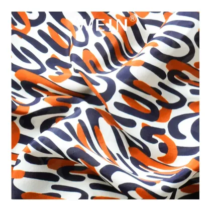 Popular Design Silk Viscose Crepe Geometry Digital Printed Fabric