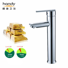 Brass Chrome Single nga nagpataas sa Basin faucet