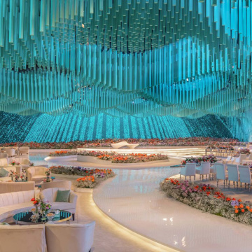 Wavy Glass Chandelier for Wedding Top Decoration