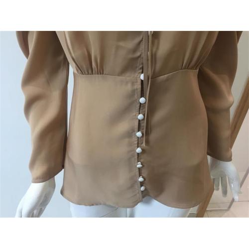 Solid Silky Poly Shirt with Buttons