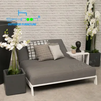 High Quality Full Aluminium Double Chaise Lounge for Commercial Use