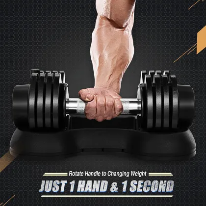 OEM Gym Fitness Equipment: Adjustable Dumbbells - 25LB Strength Training Weights