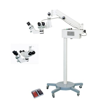 Boshida 4X-20X 3-Doctors Assistant Lens Neurosurgery & Plastic Surgery Microscope with Foot Control