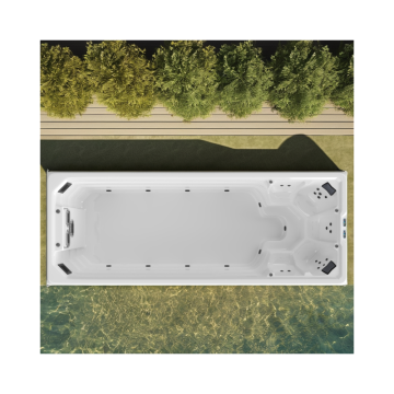 5-Seater Outdoor Acrylic Heated Spa Pool with Stand, Hot Tub & Outdoor Shower Lounge