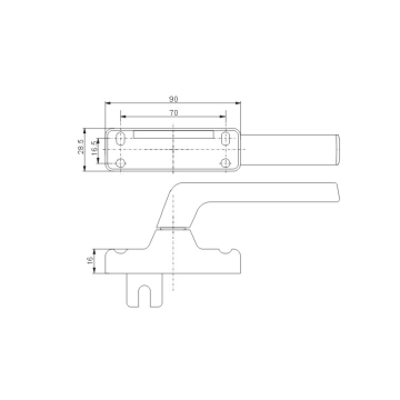 Multi-point lockable handle series straight