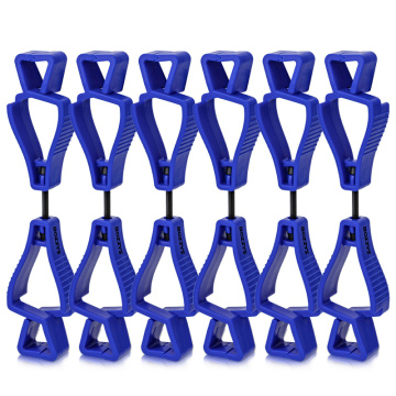BOZZYS Protective Hand Glove Clips Holder 6-Pack - High Vis Safety Grabber for Easy Use and Durability