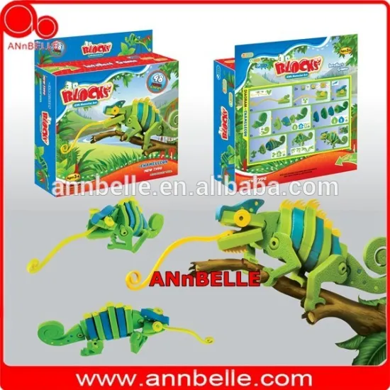 3D animal puzzle 3D chameleon puzzle 3D EVA puzzle