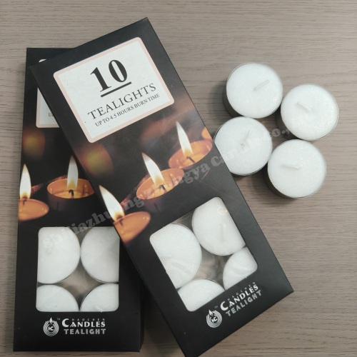 Custom Private Label Tealight Candles 10pcs black box