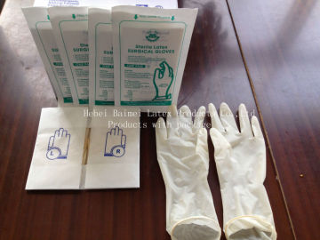 latex surgical sterile hand gloves