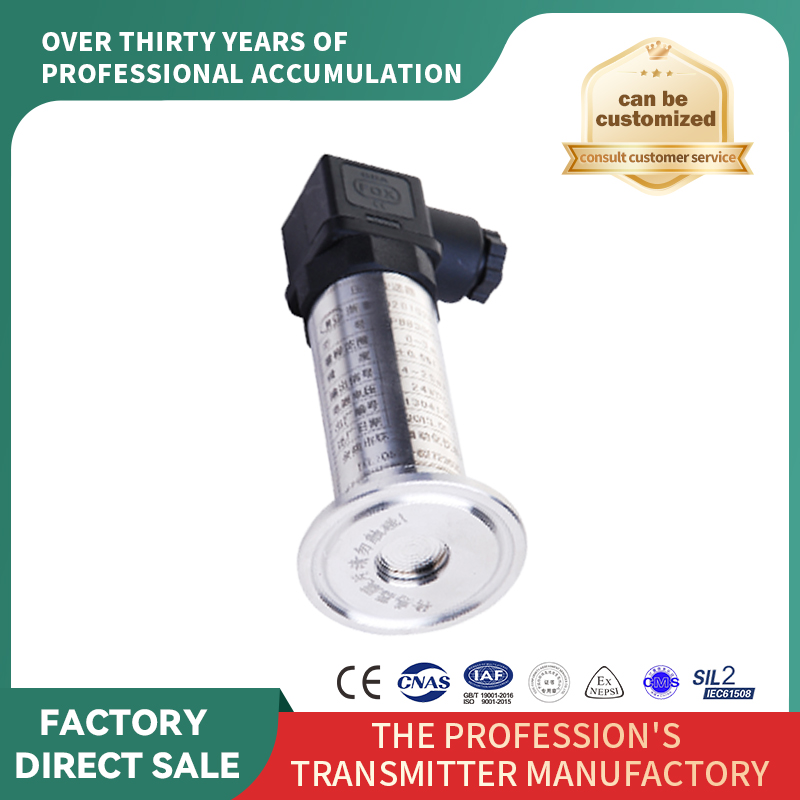 Transmițător de presiune tip clemă pentru aplicații sanitare