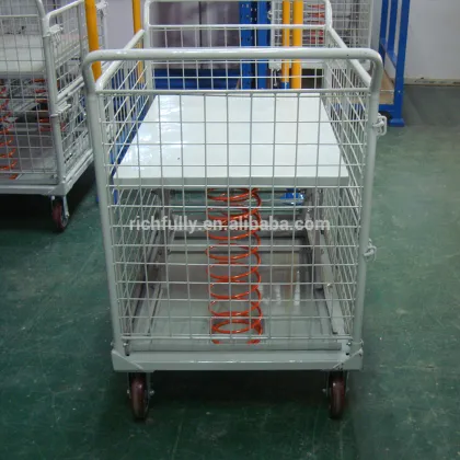 Folding Cage with springs shock absorber & board & castors