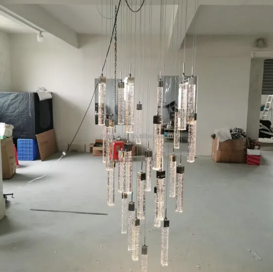 Modern Crystal Spiral Stair Chandelier for High Ceilings - Villa Entryway Lighting