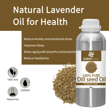 Aceite esencial de semillas de eneldo orgánicas 100% puros y naturales para difusor de aromaterapia y antojos de azúcar
