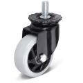 Black Rubber Rigid Swivel Inflatable Caster