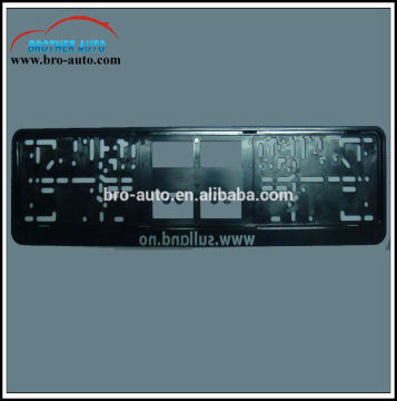 Plastic ABS PP standard European size custom blace car license plate frame