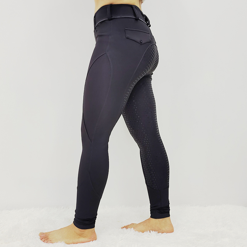 Pantaloni da donna equestre silicone a sedile completo