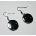 Hematite Earring with silver color finding