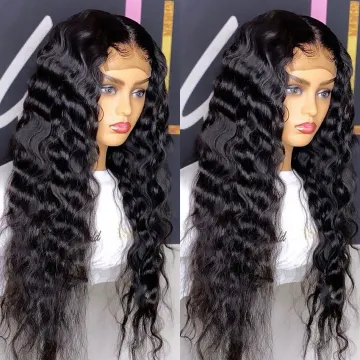 Wholesale Deep Curly Wave Lace Closure Wig Raw Brazilian Virgin Human Hair Yeswigs Hd Full Lace Front Wig Human Hair For Women