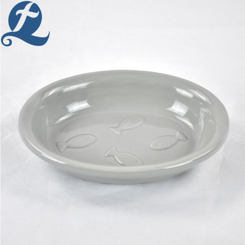 Mode 6,5 Zoll Keramik Oval Pet Bowl