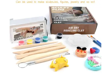 High Quality Air Dry Clay DIY Art Set for Children's Modeling Crafts