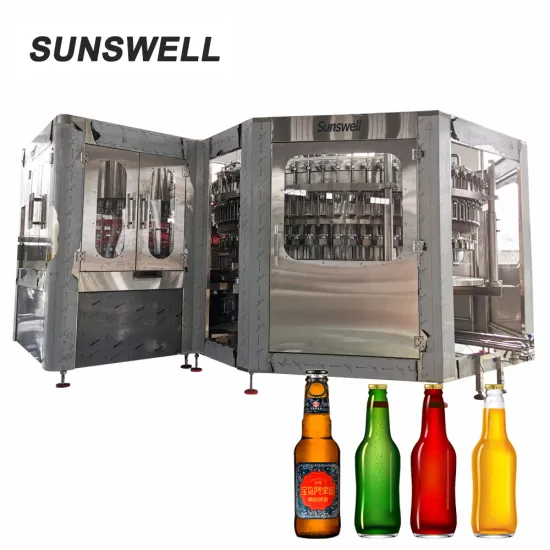 Automatic beer Glass Bottle Filling Capping Machine