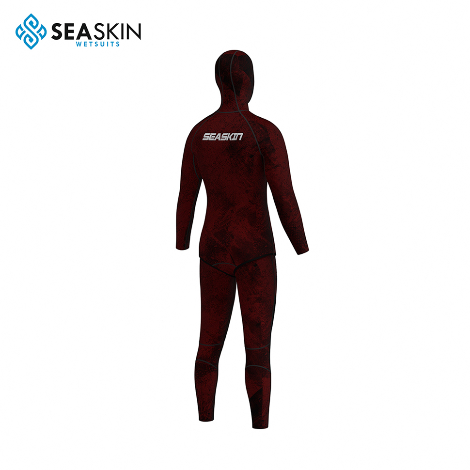 Seaskin Custom Two Piece Diving Suit 3.5mm Badan Penuh Wetsuits Zipperless Spearfish Wetsuit