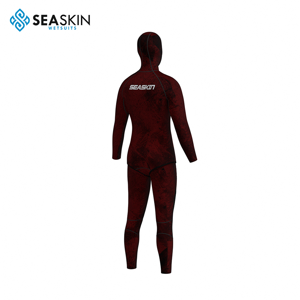 Traje de buceo de dos piezas personalizado de piel de mar 3,5 mm Cuerpo completo Betuis para adultos Puelo de pez spearfish sin cremallera