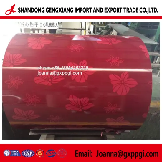 Wooden/Marble/Flower/Brick Pattern Color Coated Galvanized Steel Coil PPGI/PPGL