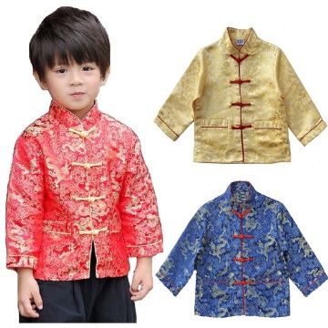 Chinese Style Children Jacket Tang Suit Spring Festival Cardigan For Baby Boy Coat Outfits Kid Outwear Holiday Costumes Top 4-16