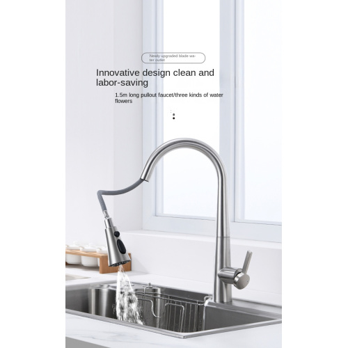 Stainless-Steel Pull Down 3 functions Sprayer Kitchen Faucet