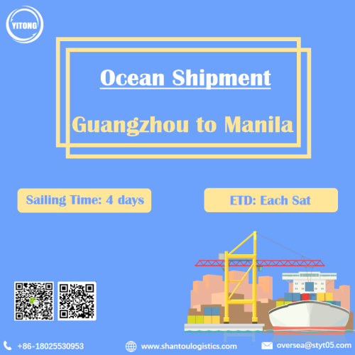 Ocean Sea Freight from Guangzhou to Manila