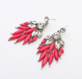 Giá rẻ trang sức thả Earrings nhựa rõ ràng tinh thể Hoa thả Bohemia Tassel bông tai thời trang cho phụ nữ pendant sỉ charms