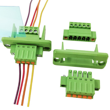 3,5-mm-Raster, Panel-Durchgangs-Stecker- und Feder-Buchsen-Klemmenblockanschluss