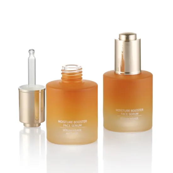 Modern Private Label 30ml Matte Orange Glass Vitamin C Serum Bottle