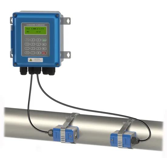 Wall Mounted Digital Liquid Ultrasonic Flowmeter DN50-700 Water Flow Transducer
