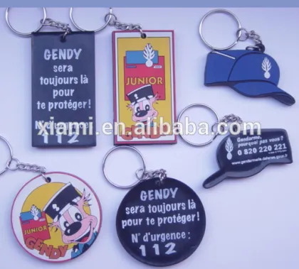 new arrival cute little car shape embossing soft pvc cool keyring