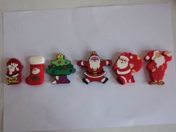 Personalized Christmas Cartoon Character 3d 16 / 32 / 64 Gb Silicone Usb Flash Drive