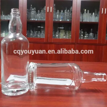High Transparent Round 700ML Glass Bottle Boston Round Bottle 700ML