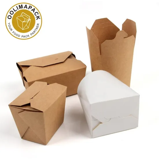 Biodegradable Takeaway Food Containers: Eco-Friendly Paper Noodle Boxes with Handles