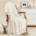 Warm Knitted Throw Blankets for Couch and Bed